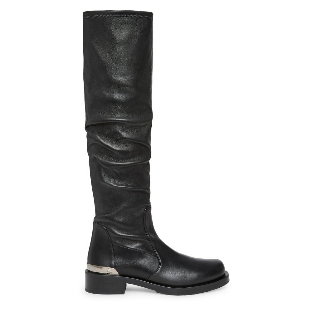 Stuart Weitzman Mercer Bold Sw Logo Slouch Boot Size 10.5 Quiet Luxury Knee High